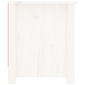 Scarpiera Bianca 110x38x45,5 cm in Legno Massello di Pino cod mxl 49551