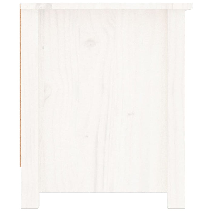 Scarpiera Bianca 110x38x45,5 cm in Legno Massello di Pino cod mxl 49551