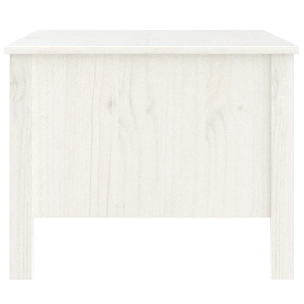 Tavolino da Salotto Bianco 100x50x40 cm Legno Massello di Pino cod mxl 13110