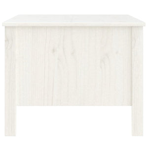 Tavolino da Salotto Bianco 100x50x40 cm Legno Massello di Pino cod mxl 13110