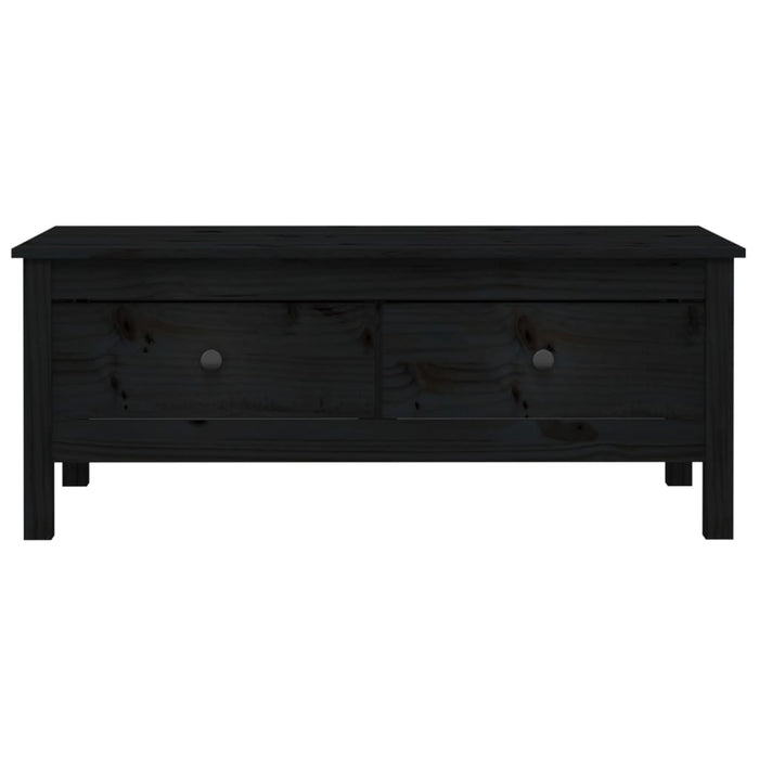 Tavolino da Salotto Nero 100x50x40 cm Legno Massello di Pino cod mxl 19541