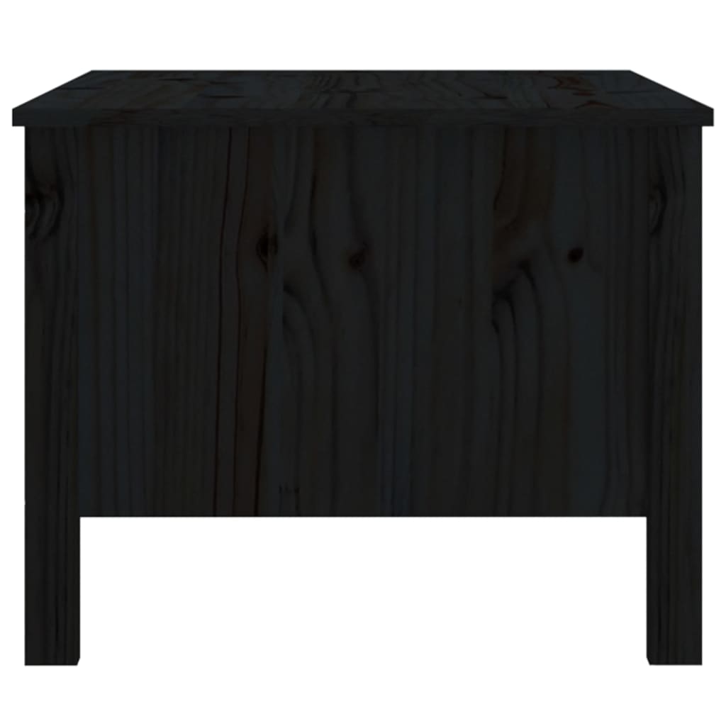 Tavolino da Salotto Nero 100x50x40 cm Legno Massello di Pino cod mxl 19541