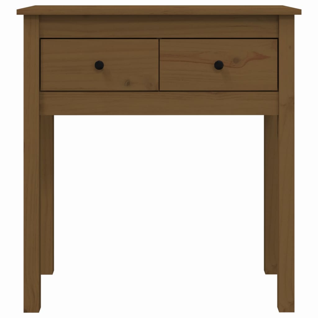 Tavolo Consolle Miele 70x35x75 cm in Legno Massello di Pino 814612