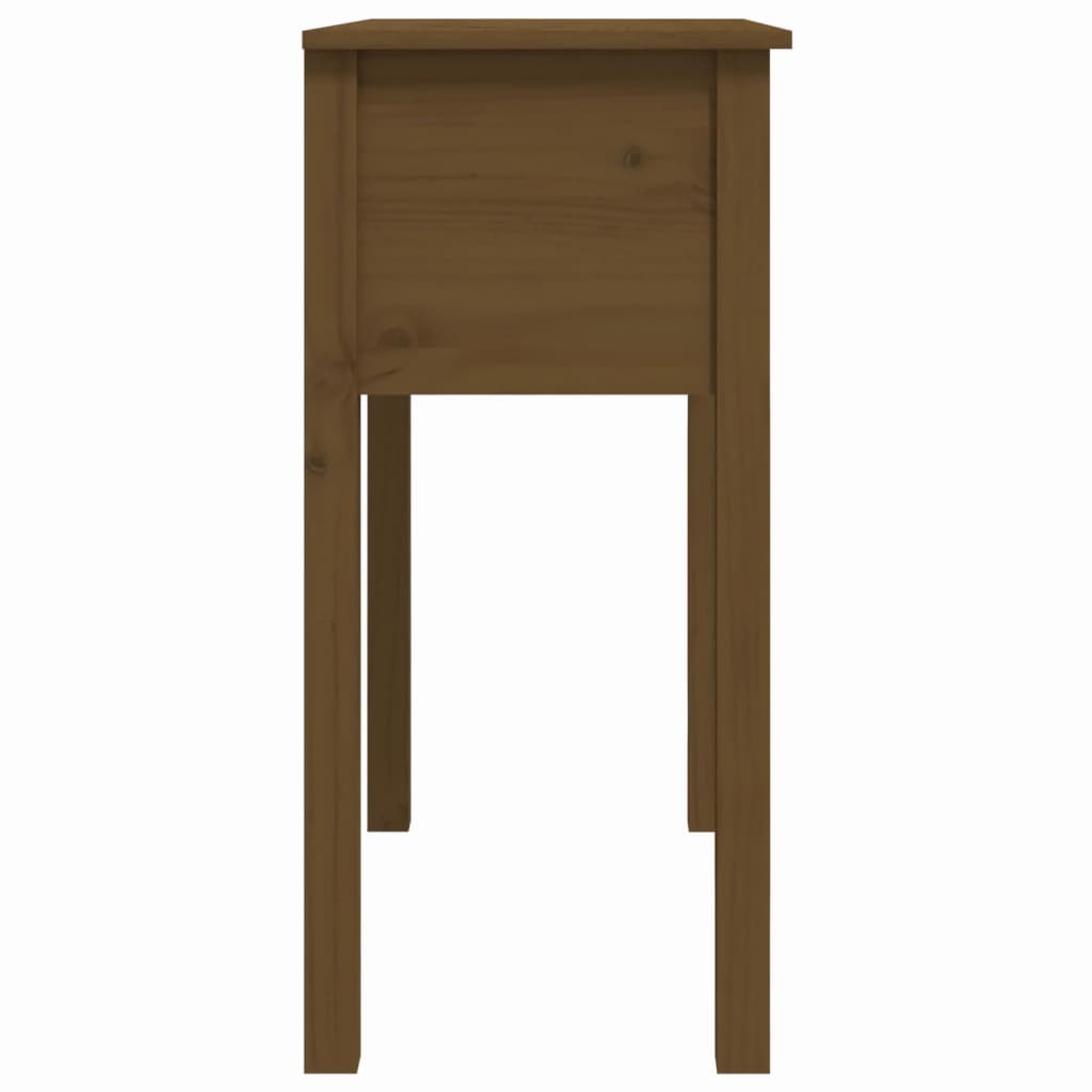 Tavolo Consolle Miele 70x35x75 cm in Legno Massello di Pino 814612