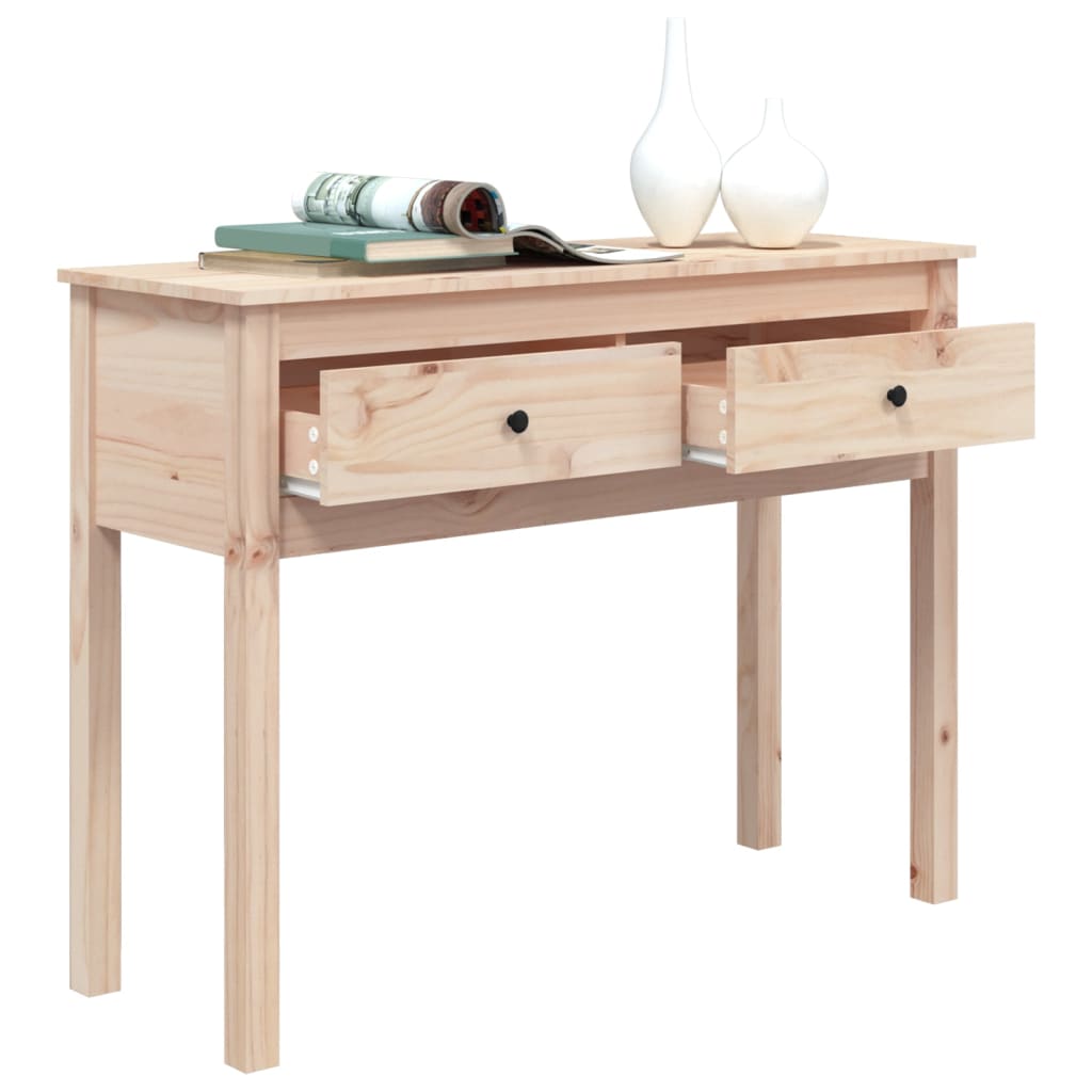 Tavolo Consolle 100x35x75 cm in Legno Massello di Pino cod mxl 29818