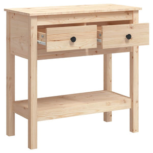 Tavolo Consolle 75x35x75 cm in Legno Massello di Pino cod mxl 9339