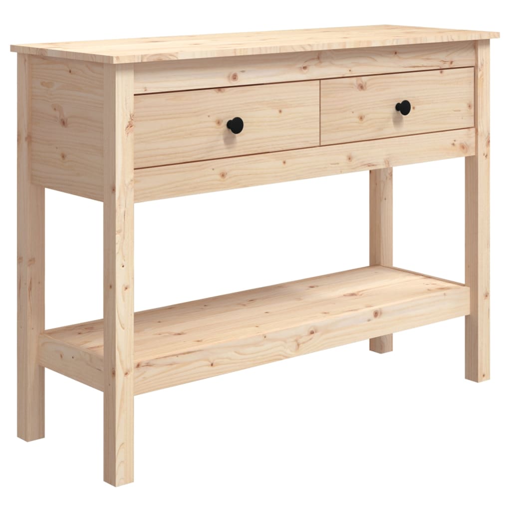 Tavolo Consolle 100x35x75 cm in Legno Massello di Pino cod mxl 13746