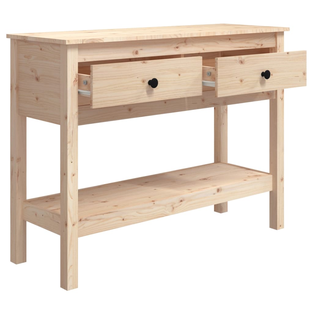 Tavolo Consolle 100x35x75 cm in Legno Massello di Pino cod mxl 13746