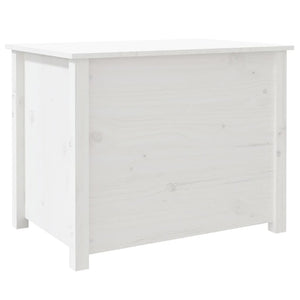 Tavolino da Salotto Bianco 71x49x55cm in Legno Massello di Pino 820927