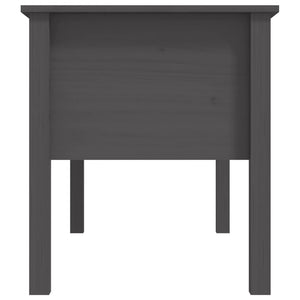 Tavolino da Salotto Grigio 102x49x55 cm Legno Massello di Pino 820943