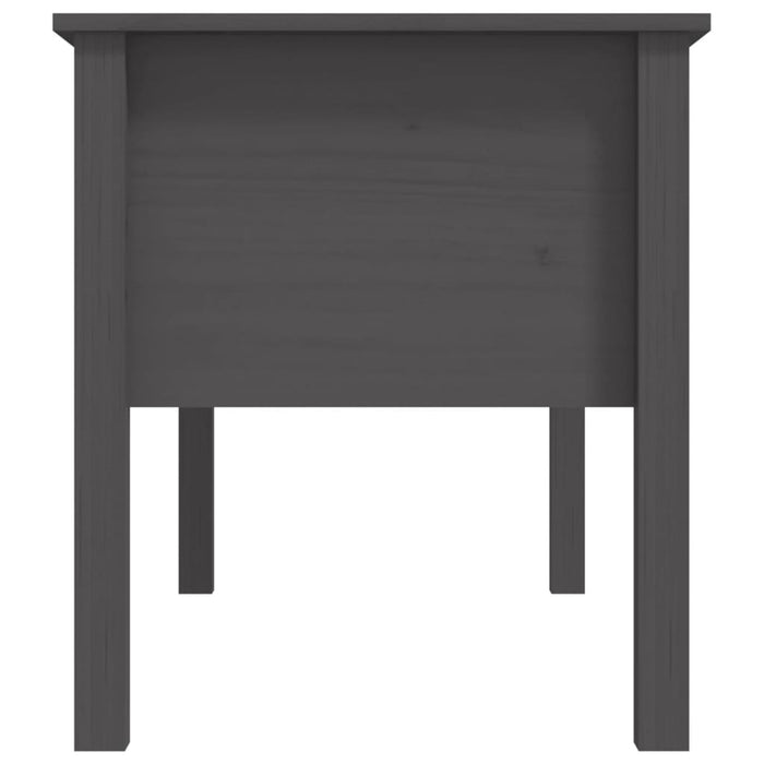 Tavolino da Salotto Grigio 102x49x55 cm Legno Massello di Pino 820943