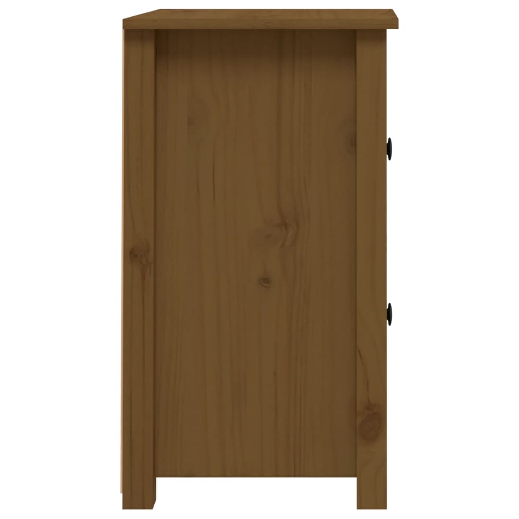 Comodino Miele 40x35x61,5 cm in Legno Massello di Pino cod mxl 29950