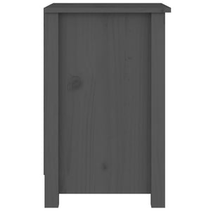 Comodini 2 pz Grigi 40x35x55 cm in Legno Massello di Pino cod mxl 29872