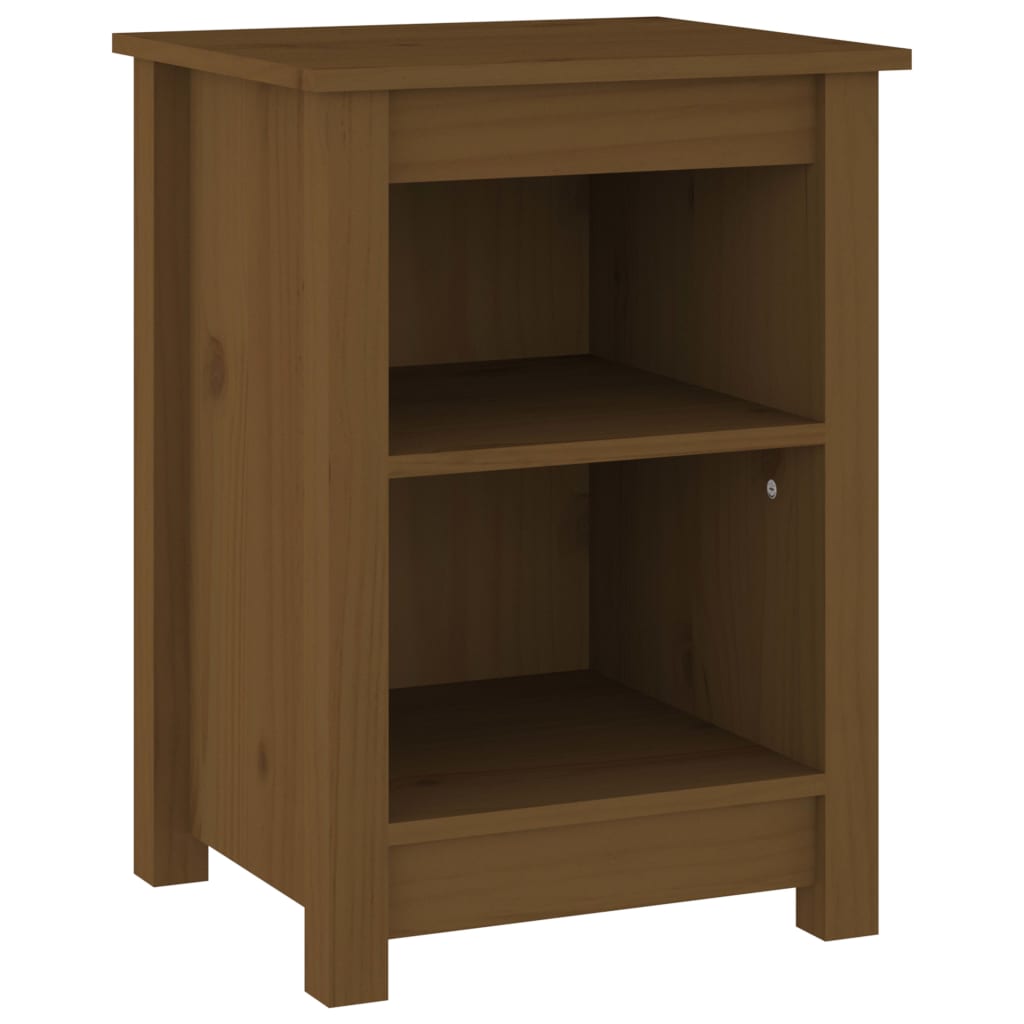 Comodini 2 pz Miele 40x35x55 cm in Legno Massello di Pino