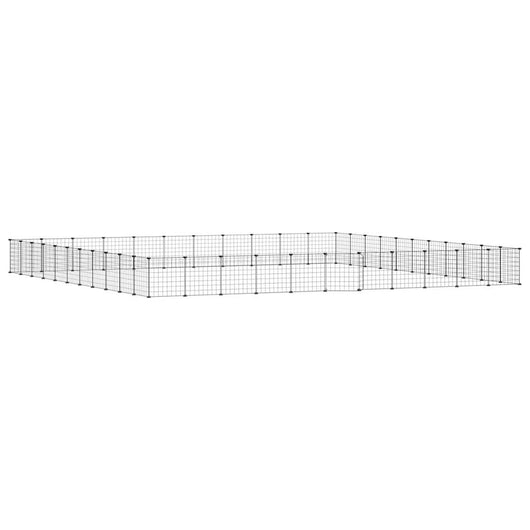 Gabbia per Animali 44 Pannelli con Porta Nera 35x35 cm Acciaio 3114022