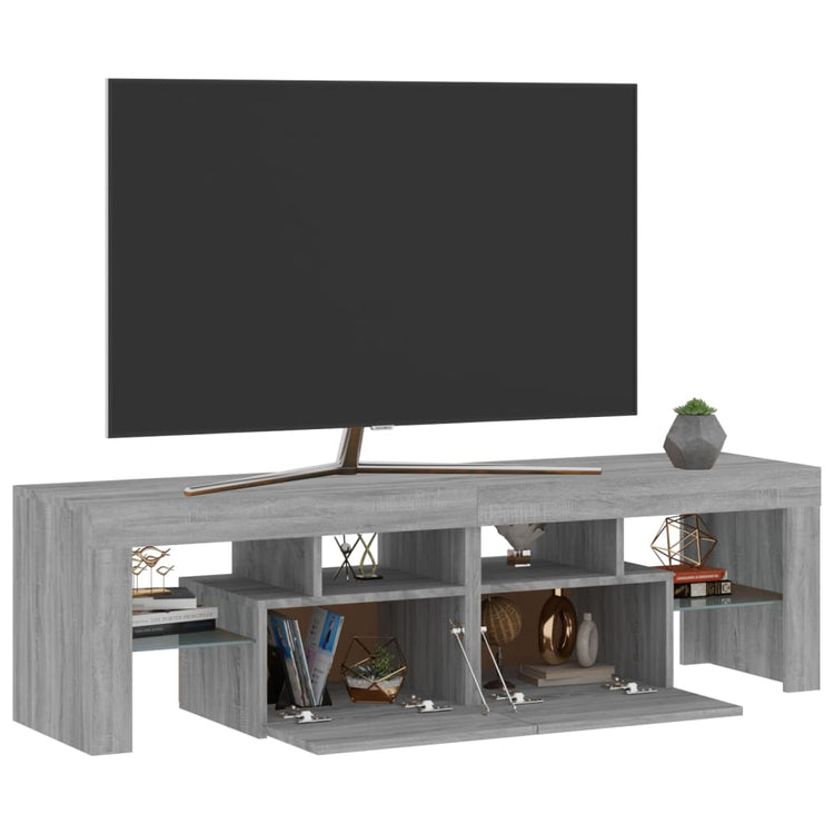 Mobile Porta TV con Luci LED grigio sonoma 140x36,5x40 cm cod mxl 14502