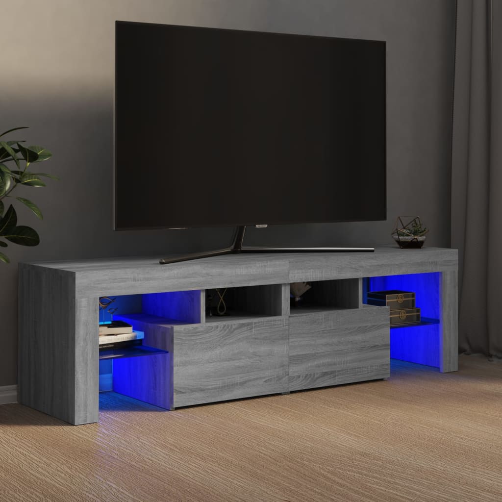 Mobile Porta TV con Luci LED grigio sonoma 140x36,5x40 cm cod mxl 14502