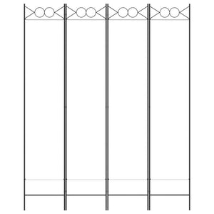 Divisorio a 4 Pannelli Bianco 160x200 cm Tessuto 350150