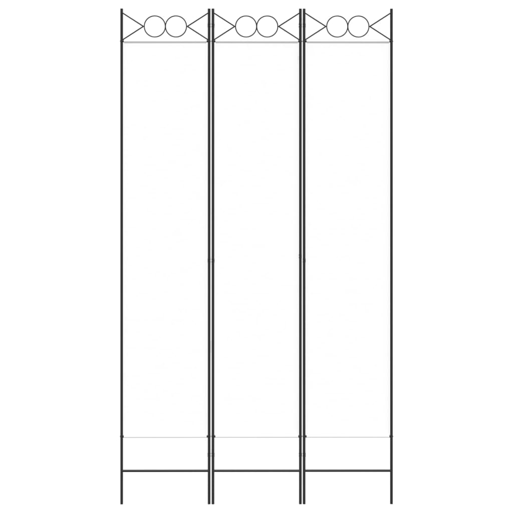 Divisorio a 3 Pannelli bianco 120x220 cm in Tessuto 350162