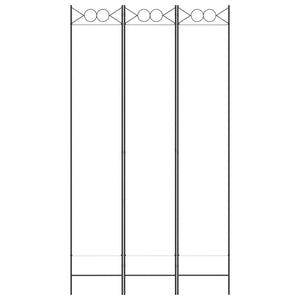 Divisorio a 3 Pannelli bianco 120x220 cm in Tessuto 350162