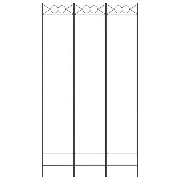 Divisorio a 3 Pannelli bianco 120x220 cm in Tessuto 350162