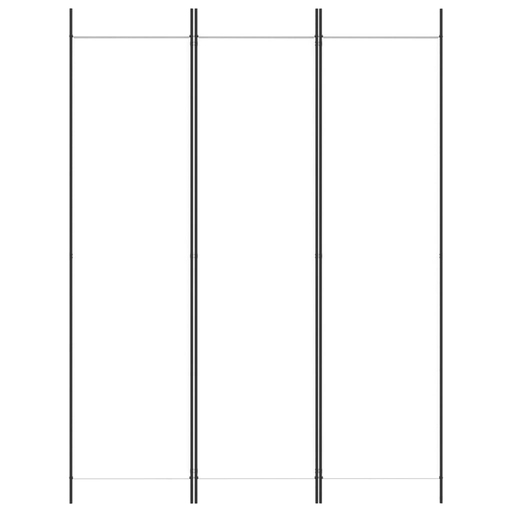 Divisorio a 3 Pannelli bianco 150x200 cm in Tessuto 350178