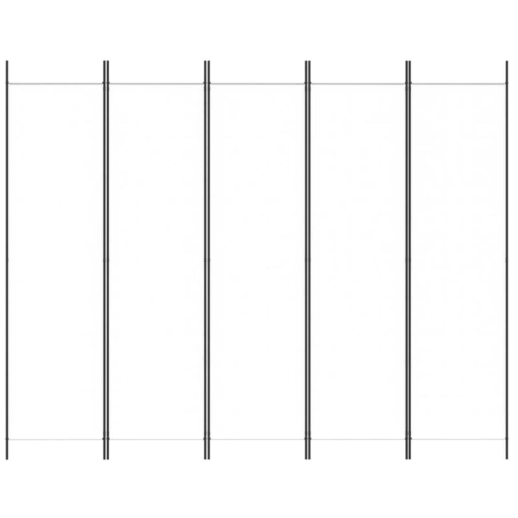 Divisorio a 5 Pannelli Bianco 250x200 cm Tessutocod mxl 97034