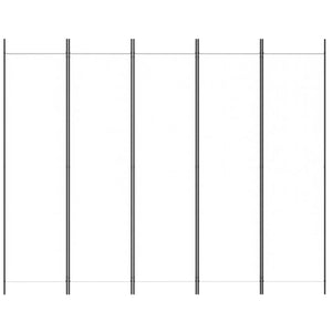 Divisorio a 5 Pannelli Bianco 250x200 cm Tessutocod mxl 97034