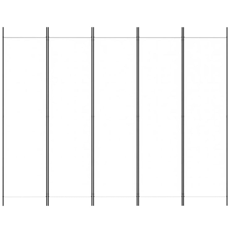 Divisorio a 5 Pannelli Bianco 250x200 cm Tessutocod mxl 97034