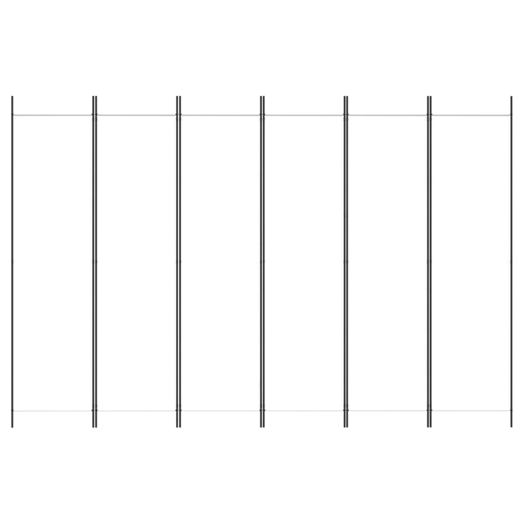 Divisorio a 4 Pannelli Bianco 300x200 cm Tessuto 350190