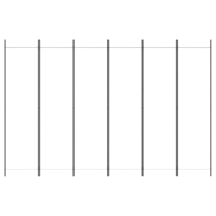 Divisorio a 6 Pannelli Bianco 300x200 cm Tessuto 350190