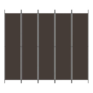 Divisorio a 5 Pannelli Marrone 250x220 cm in Tessutocod mxl 81003