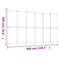 Divisorio a 6 Pannelli Marrone 300 x 180 cm in Tessuto cod mxl 65783