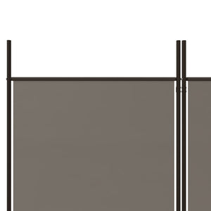 Divisorio a 4 Pannelli Antracite 200x200 cm Tessuto cod mxl 62005