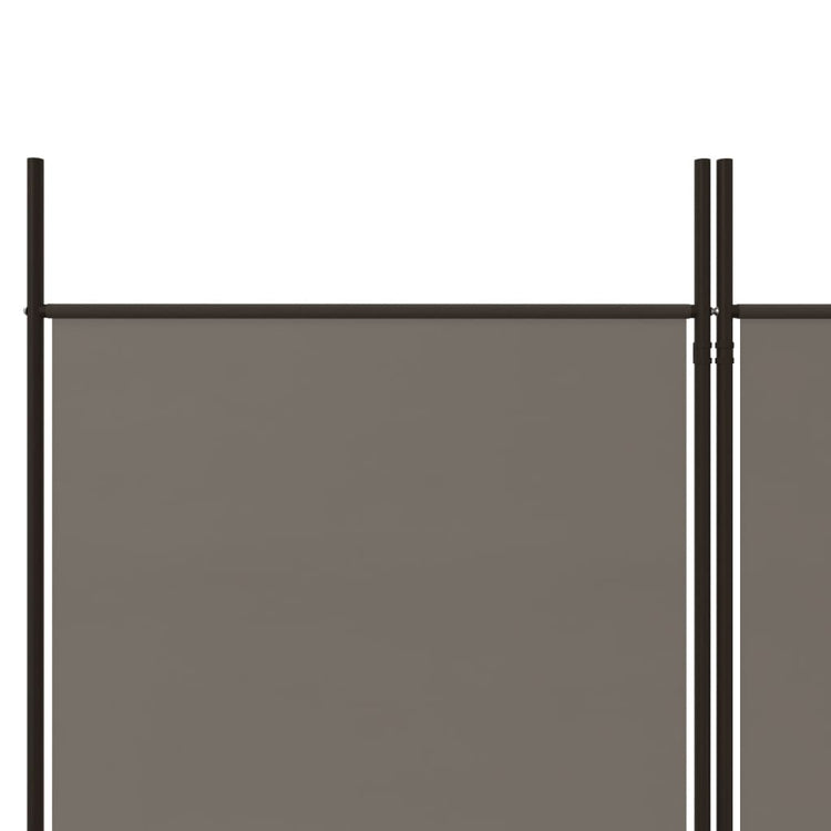 Divisorio a 4 Pannelli Antracite 200x220 cm Tessuto 350248