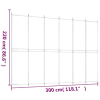 Divisorio a 6 Pannelli Nero 300x220 cm in Tessuto cod mxl 74360