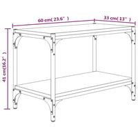 Mobile Porta TV Nero 60x33x41 cm in Legno Multistrato e Acciaio cod mxl 9450