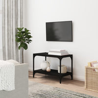 Mobile Porta TV Nero 60x33x41 cm in Legno Multistrato e Acciaio cod mxl 9450