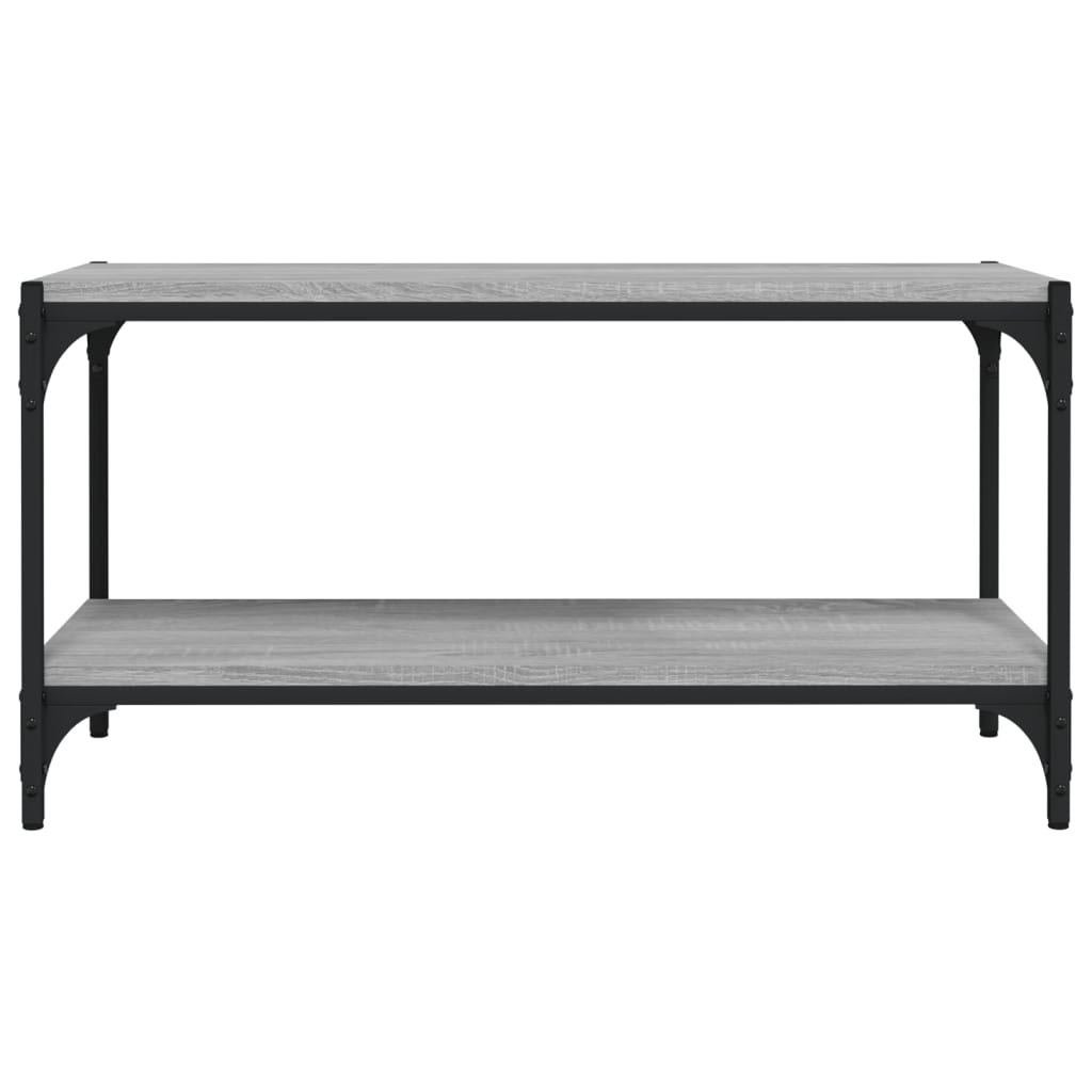 Mobile TV Grigio Sonoma 80x33x41 cm Legno Multistrato e Acciaio 819335