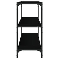 Mobile Porta Libri Nero 80x33x70,5 cm Legno Multistrato Acciaio 819337