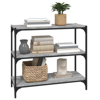 Libreria grigio sonoma 80x33x70,5cm Legno Multistrato e Acciaio cod mxl 23182