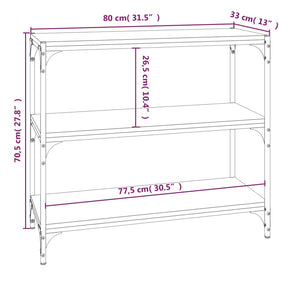 Libreria grigio sonoma 80x33x70,5cm Legno Multistrato e Acciaio cod mxl 23182