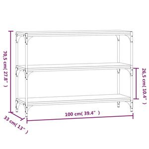 Libreria Rovere Marrone 100x33x70,5cm Legno Multistrato Acciaio cod mxl 23133