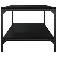 Tavolino Salotto Nero 100x50x40cm Legno Multistrato cod mxl 9905