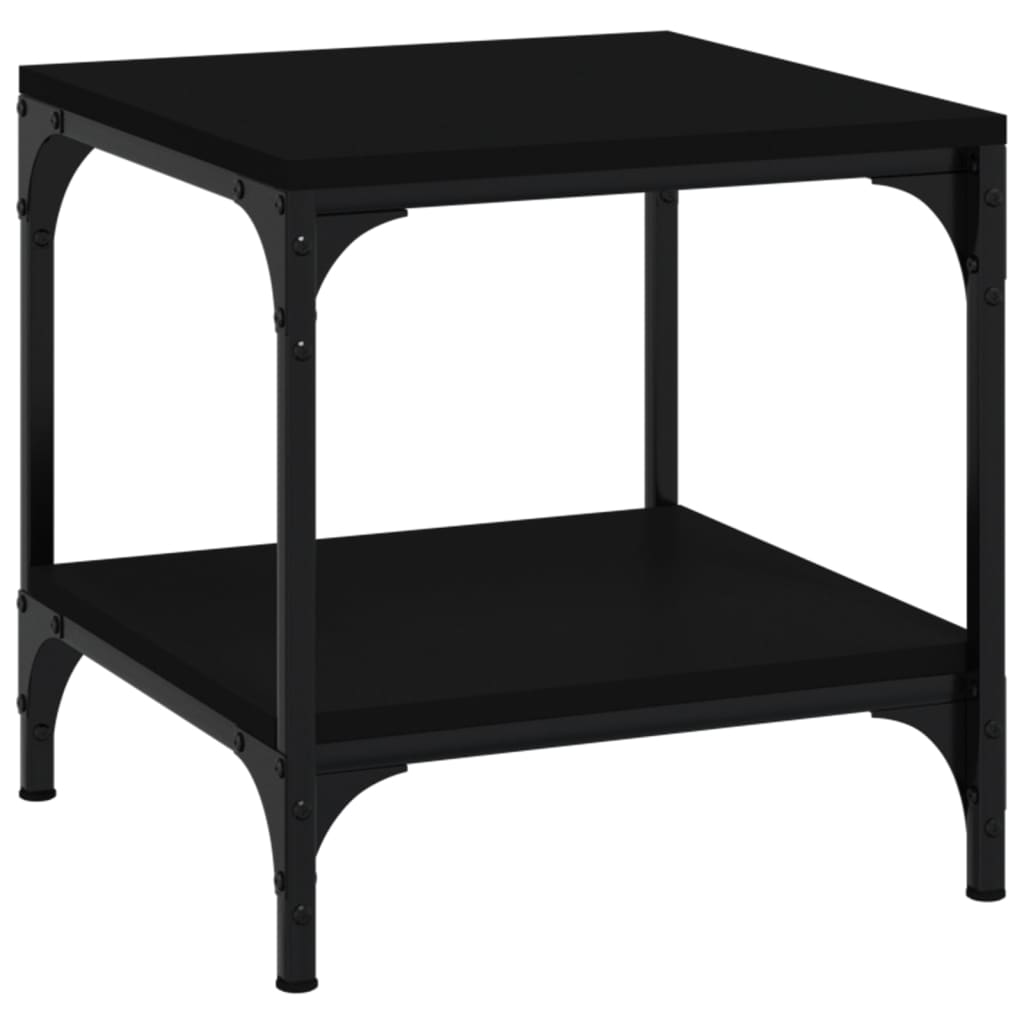 Tavolino da Salotto Nero 50x50x40 cm in Legno Multistrato 819372