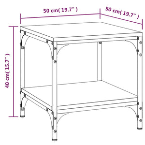 Tavolino da Salotto Nero 50x50x40 cm in Legno Multistrato cod mxl 27021