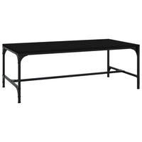 Tavolino da Salotto Nero 100x50x35cm Legno Multistrato 819387