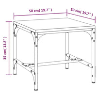 Tavolino da Salotto Nero 50x50x35 cm in Legno Multistrato