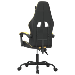 Sedia da Gaming Girevole Nera e Oro in Similpelle cod mxl 60362