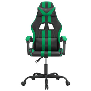 Sedia da Gaming Girevole Nera e Verde in Similpelle cod 11433